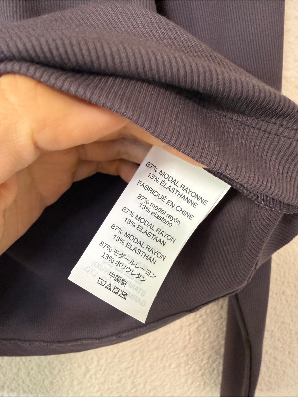 NWOT Vuori Long Sleeve Pose Scoop Tee Brown XL Athleisure Cropped Sangria Purple - Picture 6 of 7